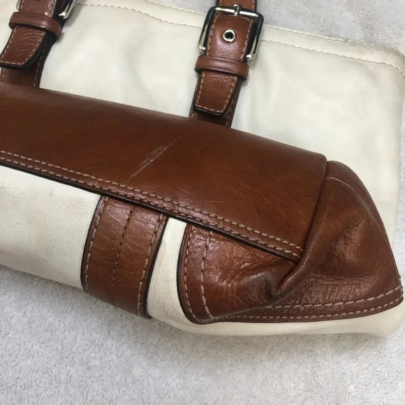 COACH HAMPTON LEATHER SATCHEL - Picture 7 of 11
